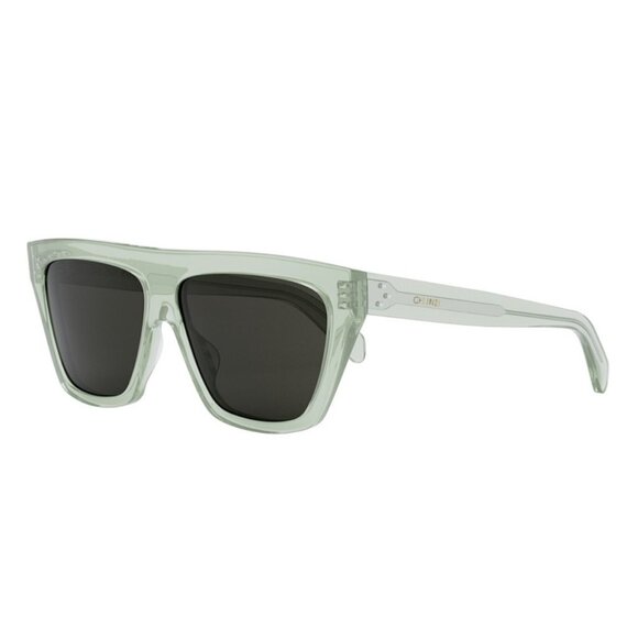 NEW CELINE UNISEX SQUARE SUNGLASSES CELINE CL40256I 93A GREEN EYEWEAR - Picture 1 of 3